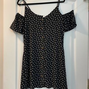 2/$25 or 3/$30….NWT black with white polka dots summer dress